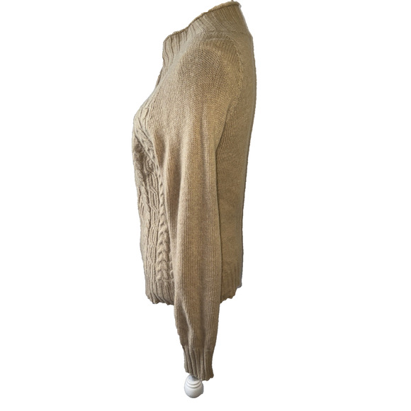 Weekend Max Mara Virgin Wool Cable Knit Zip Cardigan Size L - Picture 9 of 13